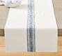 French Striped Organic Cotton Grain Sack Table Runner