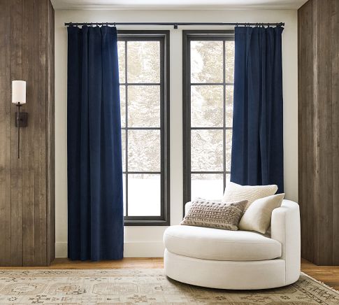 Pottery Barn Velvet Twill Blackout deals Curtain