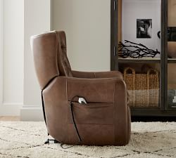 Wells Leather Power Lift Recliner