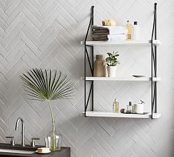 Mixed Material Wall Shelf