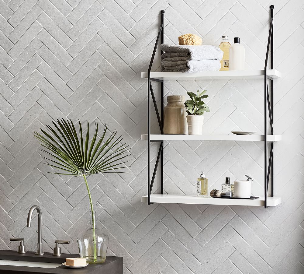 Mixed Material Wall Shelf