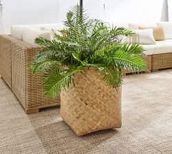 Handwoven Bohemian Cylinder Indoor/Outdoor Planter