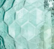 Hexagonal Blue Glass Pendant Light with LED Compatibility