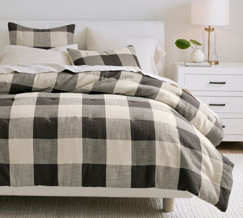 Bryce Comforter Full Queen Charcoal Pottery Barn