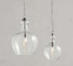 Open Box: Flynn Recycled Glass Pendant (12&quot;-17&quot;)