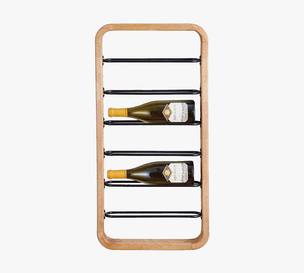 Wood &amp; Iron Wine Bottle Rack