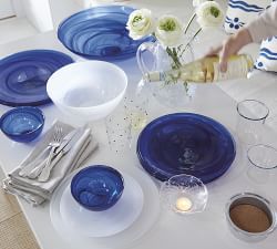 Alabaster Glass Charger Plates - Set of 4