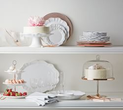 Monique Lhuillier Juliana Scalloped Chip &amp; Dip Server