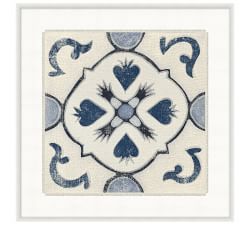 Cabo Blue Pattern Framed Print