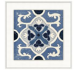 Cabo Blue Pattern Framed Print