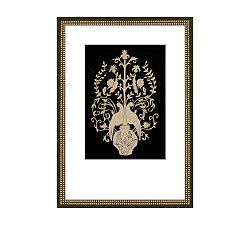 Chinoiserie in Black Framed Print