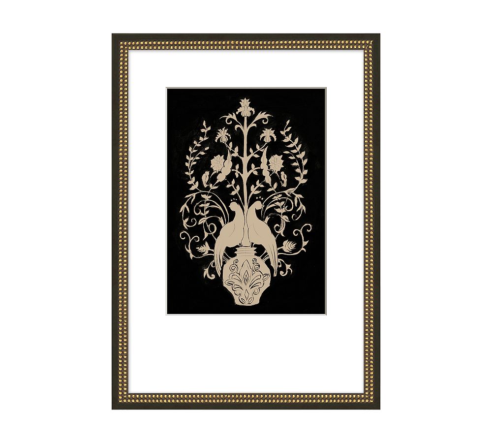 Chinoiserie in Black Framed Print