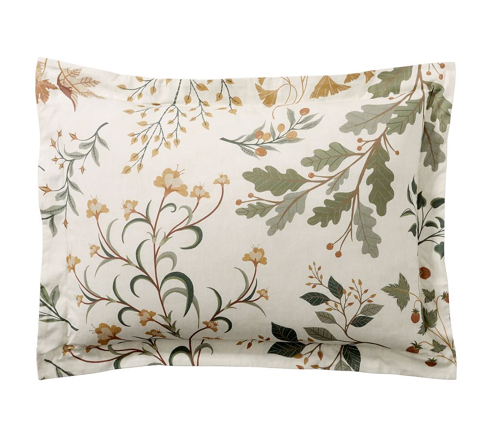 Autumn Botanical Percale Sham Sets