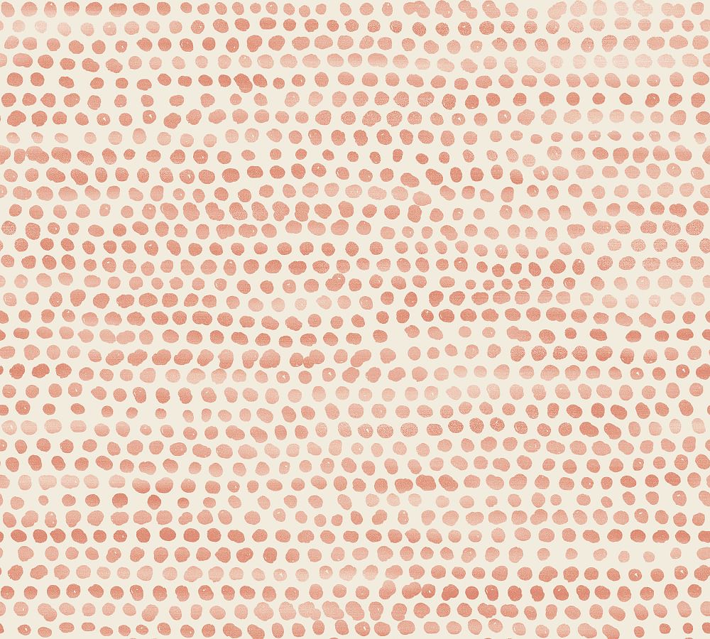 Coral Dotted Removable Wallpaper for Modern Interiors