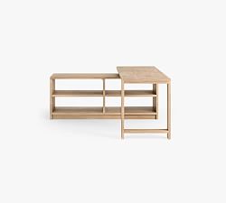 Pacific L-Shape Rotating Desk, Fog