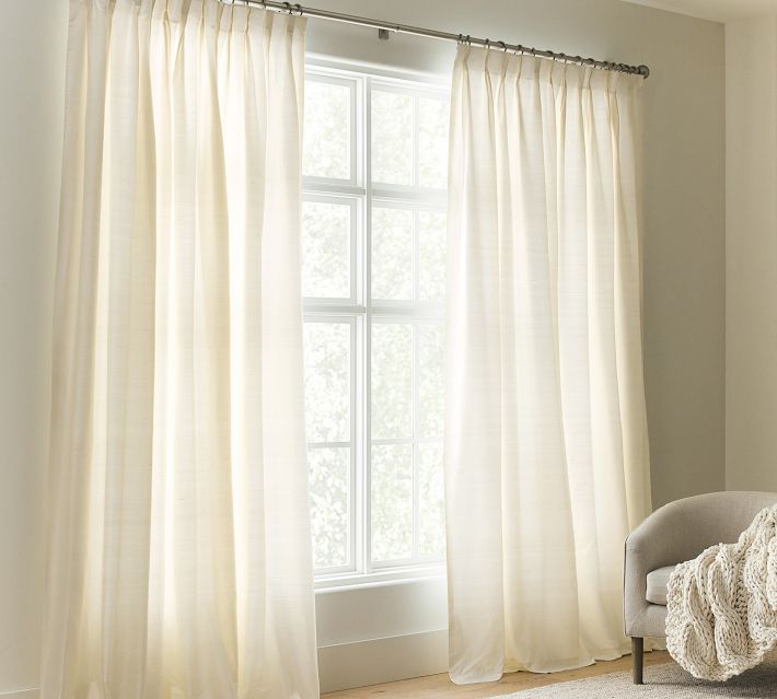 Open Box Dupioni Silk Pinch Pleat Curtain