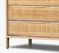 Dolores Cane 3-Drawer Nightstand (32&quot;)