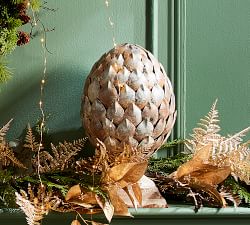 Galvanized Outdoor Artichoke Decorative Object - 17&quot;H