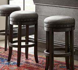 Bixby Leather Swivel Stool