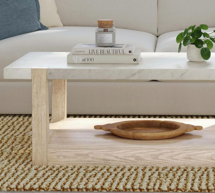 Jack Rectangular Marble Coffee Table 50