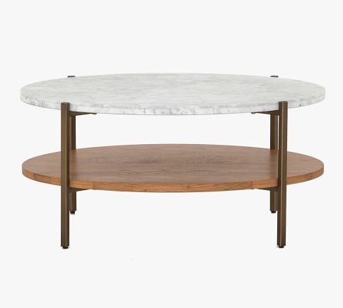 Modern Oval Marble Coffee Table Pottery Barn