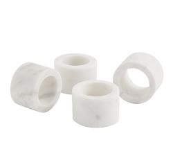 White Marble Napkin Rings