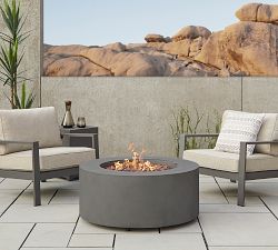 Burrows Steel Round Propane Fire Pit Table with Lid Cover (36&quot;)