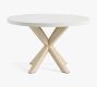 Abbott Concrete &amp; Acacia Petite Round Outdoor Dining Table (48&quot;)