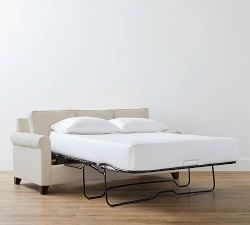Cameron Roll Arm Sleeper Sofa with Memory Foam Mattress (56&quot;&ndash;88&quot;)