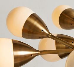 Holden Milk Glass Chandelier (34&quot;-37&quot;)