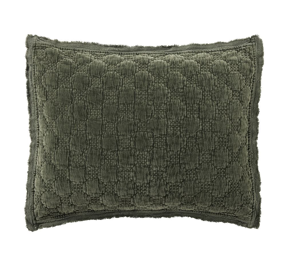 Velvet Lattice Handcrafted Quilted Sham