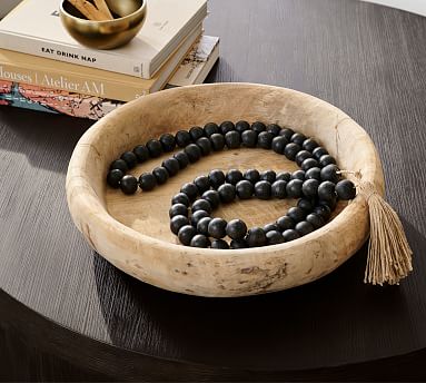 Mango Wood Contentment Beads, One Size, Black