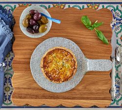 Handcrafted Square Scalloped Cutting Board, Small