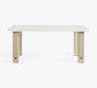 Abbott Concrete &amp; Acacia Petite Chunky Leg Outdoor Dining Table (72&quot;)