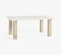 Abbott Concrete &amp; Acacia Petite Chunky Leg Outdoor Dining Table (72&quot;)