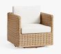 Huntington Slim Square Arm Swivel Outdoor Lounge Chair