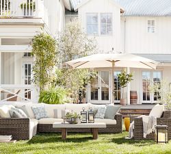 Torrey Wicker 6-Piece Square Arm Outdoor Sectional (130&quot;)
