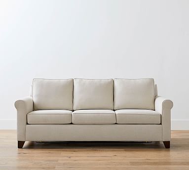 Open Box Cameron Roll Arm Sleeper Sofa with Memory Foam Mattress 56 88 Pottery Barn
