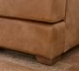 Canyon Roll Arm Leather Double Chaise Sectional (157&quot;&ndash;212&quot;)
