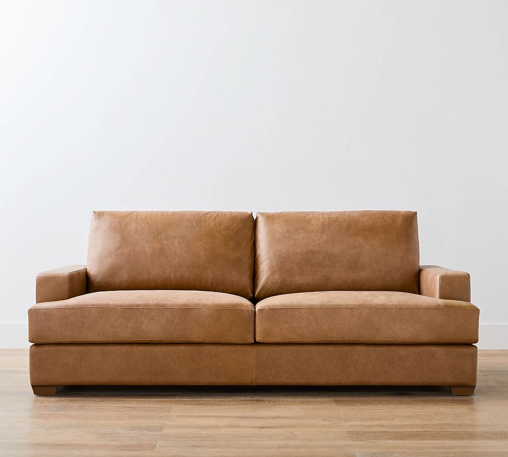 Canyon Square Arm Leather Sofa (72&quot;&ndash;96&quot;)