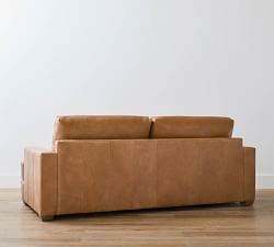 Canyon Square Arm Leather Sofa (72&quot;&ndash;96&quot;)