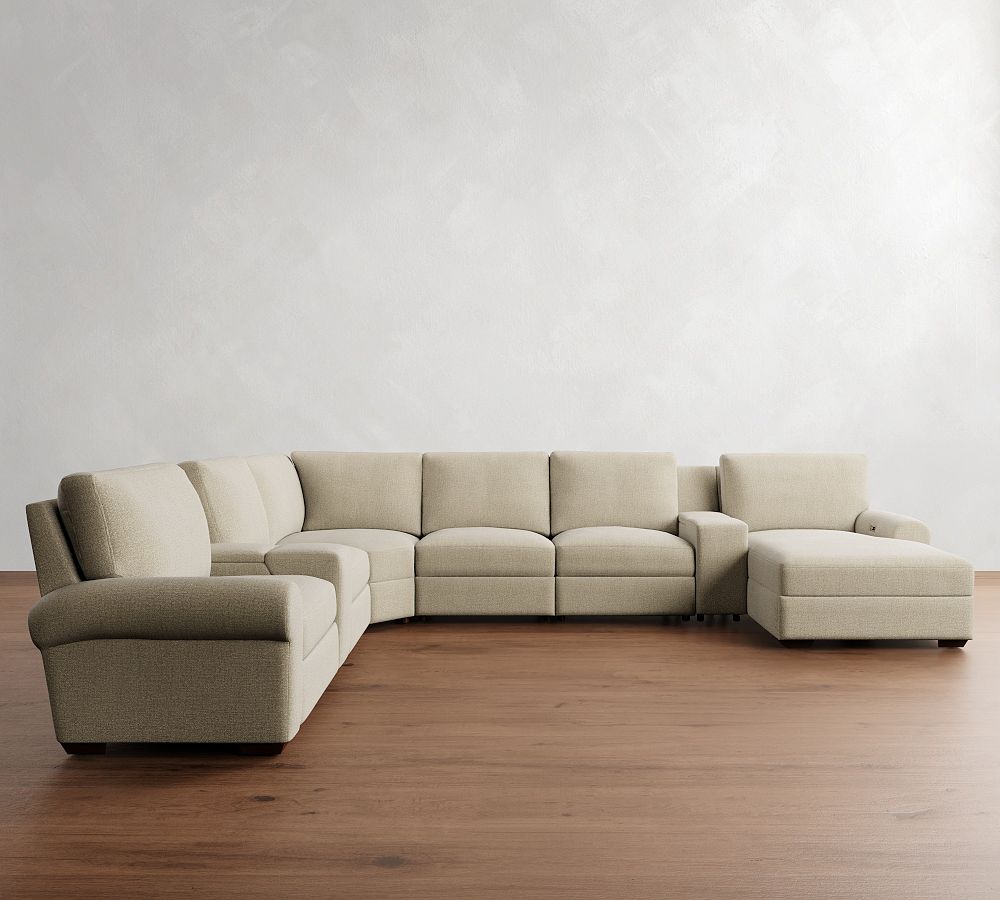 Big Sur Roll Arm Power Reclining 6-Piece Chaise Sectional (154&quot;-166&quot;)