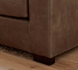 Turner Square Arm Leather Return Bumper Sectional (106&quot;&ndash;125&quot;)