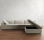 Dream Wide Arm Modular Chaise Sectional - Storage Available (129&quot;&ndash;172&quot;)