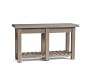 Abbott Concrete &amp; Acacia Rectangular Outdoor Console Table (55&quot;)