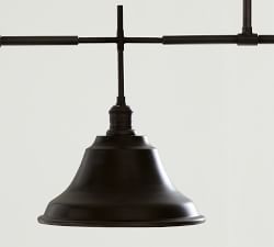 Curved Metal Bell Linear Chandelier (43&quot;)