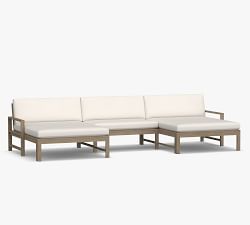 Indio Eucalyptus 3-Piece U-Shaped Double Chaise Outdoor Sectional (140&quot;)