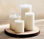 Premium Flickering Flameless Wax Pillar Candles - Set of 4