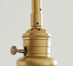 Linen Drum Shade Pole Pendant (10&quot;-14&quot;)