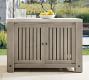 Abbott Outdoor Acacia Kitchen Convertable Refrigerator &amp; Double Door Cabinet (82&quot;)